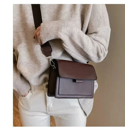 Crossbody Bag PU Leather Fashion Bags for Women Travel Handle Handbag Fashion Shoulder Messenger Bag Ladies Small Flap Bag - BeeTrendyShop.COM
