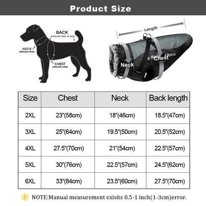 All-Weather Harness Dog Coat - Waterproof Winter Vest for Large Breeds - BeeTrendyShop.COM