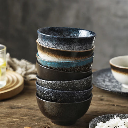 4.5-Inch Japanese Ceramic Rice Bowl – Porcelain Soup, Noodle & Sauce Dinnerware