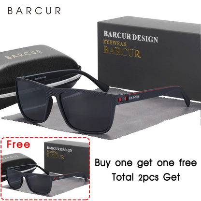 BARCUR TR90 Sports Sunglasses – Polarized Lightweight UV400 for Men