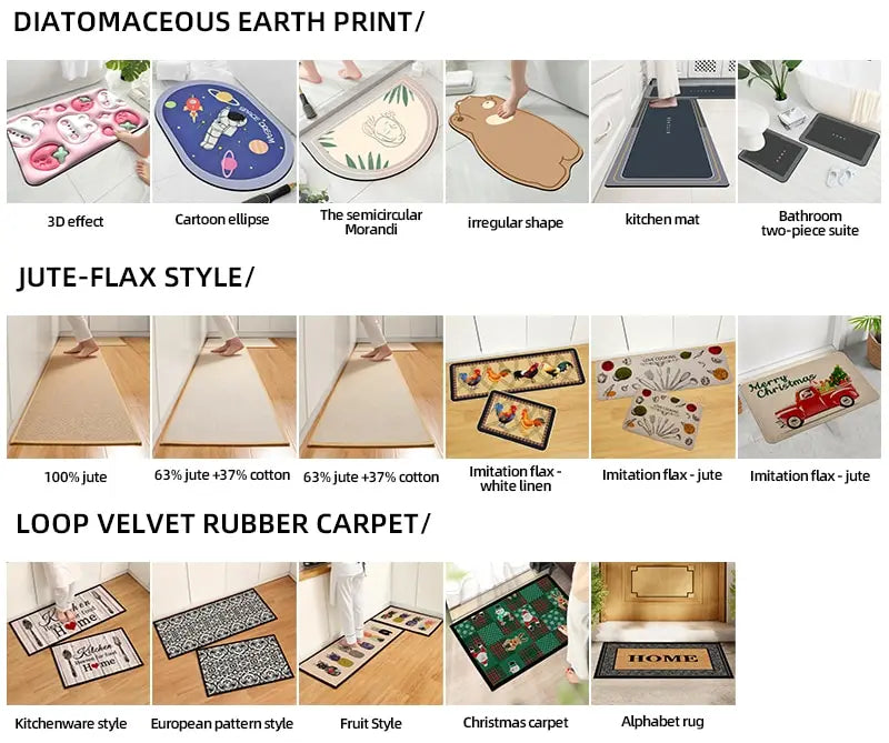 Modern Minimalist Solid Color Floor Mat, Square Long Plush, Thickened Absorbent Carpet, Bathroom Door Mat, Non Slip Mat - BeeTrendyShop.COM