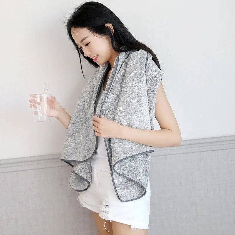 1PCS Thickened Bath Towels for The Body Microfiber Towel for Gym Sports Shower Robe for Spa Beath Home - BeeTrendyShop.COM
