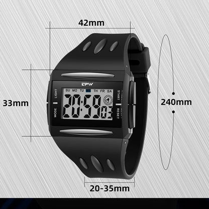 Fashion Digital Watch for Boys & Men – Luminous, Waterproof, Large Screen, Multifunction Sport