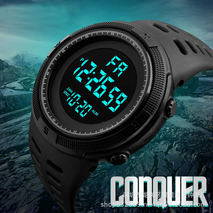 Men's Digital Electronic Watch Sports Glow 49mm Large Dial Student Outdoor Adventure Trend Multifunctional Maler fashion Watches - BeeTrendyShop.COM