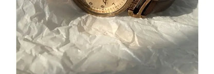 Retro High-end Round Dial Quartz Watches for Women PU Leather Strap Wristwatches Fashion Simple Temperament Girls Watch Gifts - BeeTrendyShop.COM