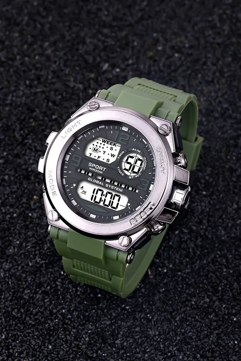 Men's Sports Watches 30M Waterproof Multifunction Clock Outdoor Military Digital Watch Smart Electronic Wristwatch for man Kids