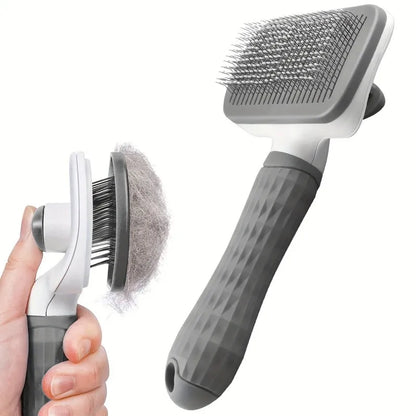 Self-Cleaning Pet Grooming Brush – Slicker Comb for Dogs & Cats
