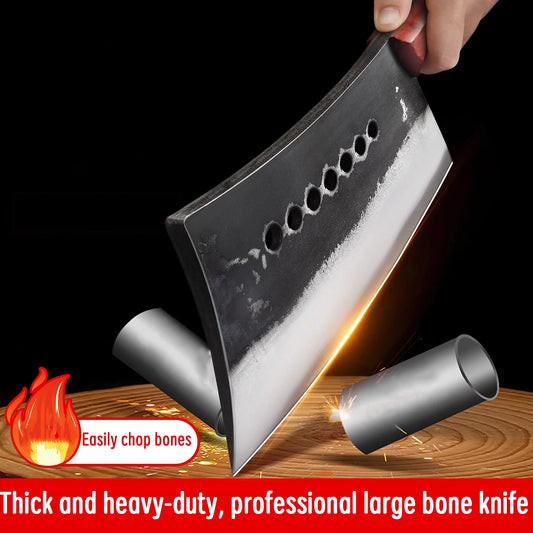Bone cutting knife,high manganese steel,high hardness heavy-duty bone cutting specialized knife,hand forged large chopping knife