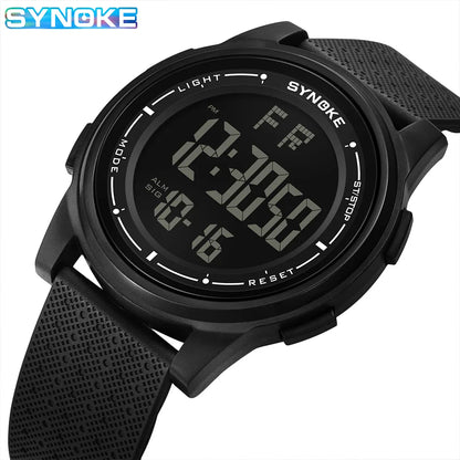 Ultra-Thin Digital Watch – Waterproof, Stopwatch, Wide-Angle Display for Men & Women