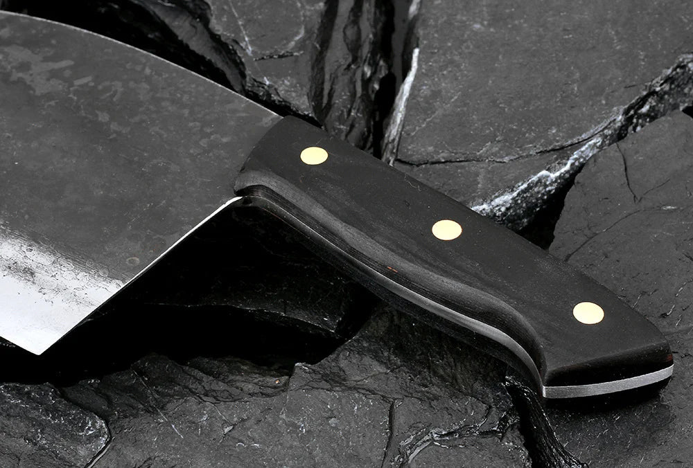 Handmade Forged Cleaver Knife Chef Knife High Hardness Steel Blade Full Tang Butcher Slaughter Pro Kitchen Chopping Slicing Tool
