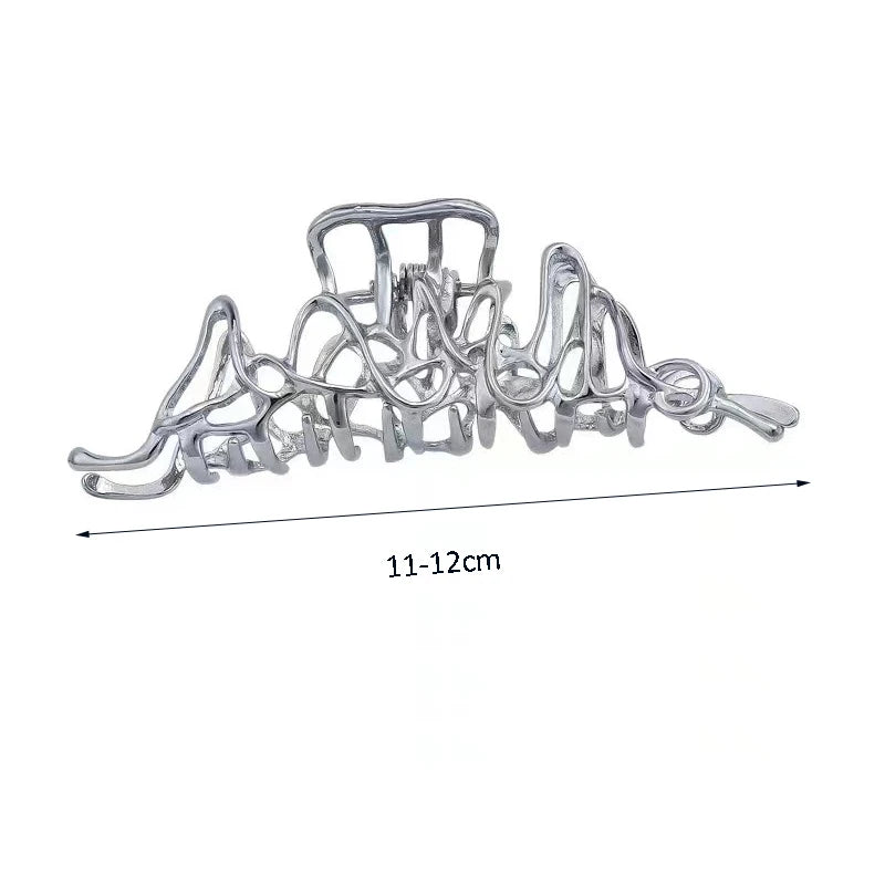 Large Metal Hair Claw Clip – Punk & Vintage Style Barrette for Women