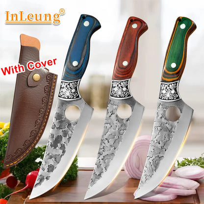 Hand-Forged Boning Knife – Professional Wood Handle Butcher & Fillet Knife
