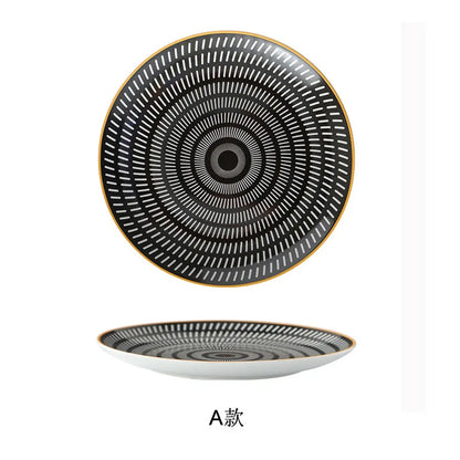 Japanese-Style Wavy Ceramic Vegetable Plate – Nordic Dessert & Western Food Dish