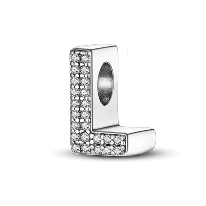925 Sterling Silver A-Z Letter Charm Beads – Gold Alphabet DIY Birthday Jewelry