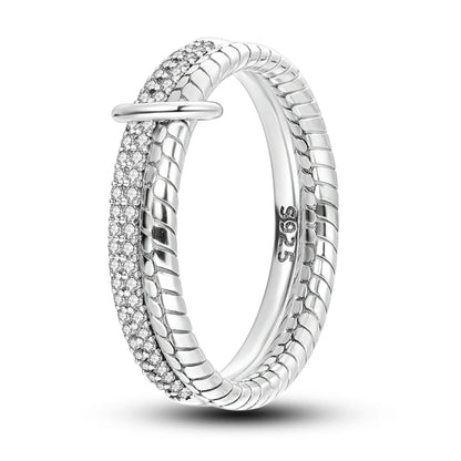 925 Sterling Silver Zircon Star Geometric Ring – Engagement Jewelry for Women