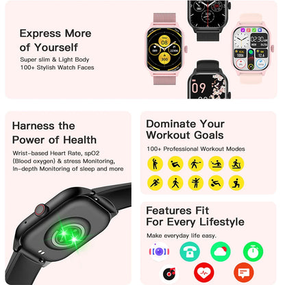 LEMFO LT10 Android Smartwatch – Bluetooth Call, Touch Dial, Music Player, Fitness Tracker