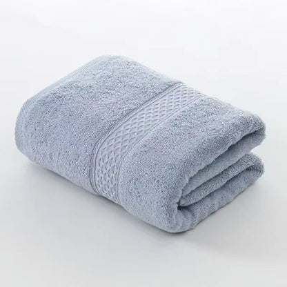 Solid Color Cotton Bath Towel 35x75cm – Soft, Absorbent & Multipurpose