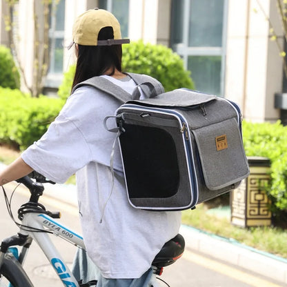 Motorcycle Pet Carrier Bag – Portable Outdoor Backpack for Cats & Dogs | Bicycle & Car Travel