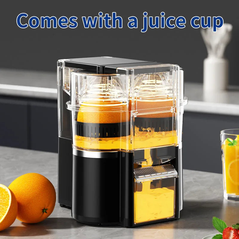 Dual-Head Electric Citrus Juicer with Cleaning Brush