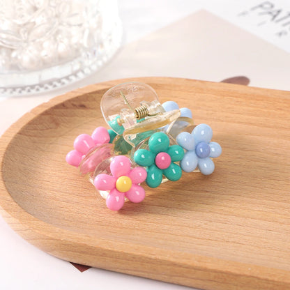 Sweet Flower Hair Claw Clip – Cute Ponytail Hairpin for Women