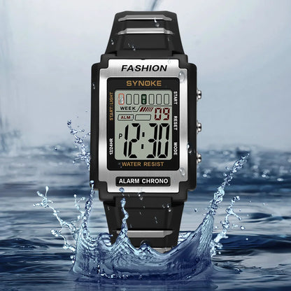 Digital Watches For Men Waterproof 31mm Ultra-thin Electronic Wristwatch Chronograph Sport SYNOKE Watch - BeeTrendyShop.COM