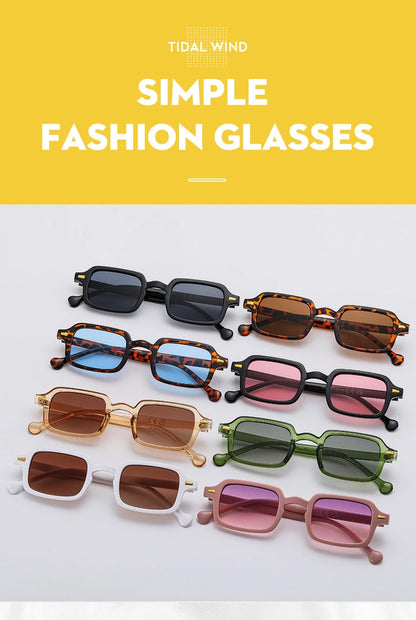RMM Luxury Rectangle Sunglasses – Vintage Mirror UV400 for Women & Men