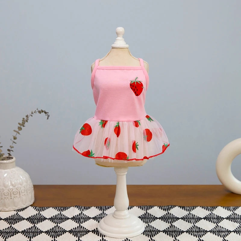 Pet Princess Tulle Dress - Spring/Summer Apparel for Small Dogs & Cats - BeeTrendyShop.COM