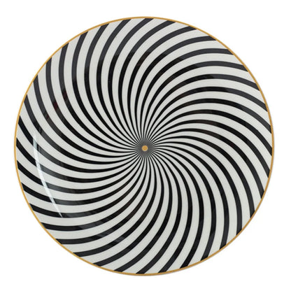 Japanese-Style Wavy Ceramic Vegetable Plate – Nordic Dessert & Western Food Dish