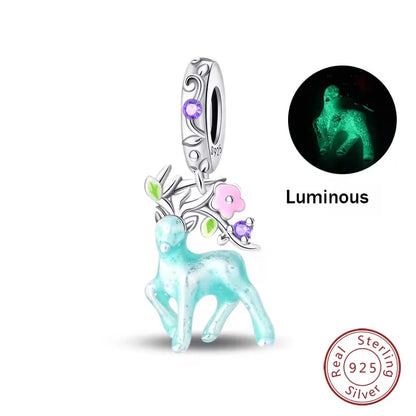 925 Sterling Silver Chameleon Luminous Butterfly Charm Bead – DIY Jewelry