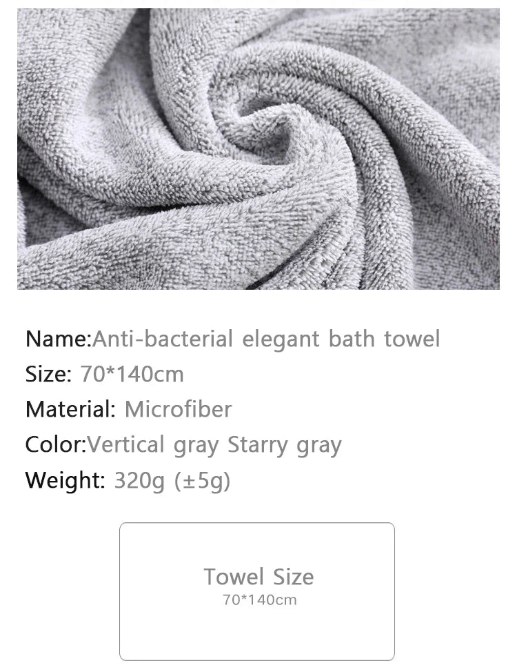 1PCS Thickened Bath Towels for The Body Microfiber Towel for Gym Sports Shower Robe for Spa Beath Home - BeeTrendyShop.COM
