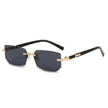 Retro Rimless Sunglasses – UV400 Frameless Designer Style for Men & Women