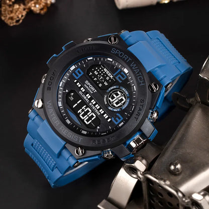 Top Luxury Electronic Watch for Man Outdoor Sport Watch Stopwatch Waterproof Calendar Digital Clock 24355 - BeeTrendyShop.COM