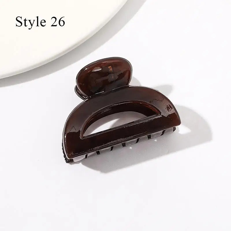 Mini Jelly Color Hair Claw Clip – Geometric Acrylic Shark Clip for Women & Girls