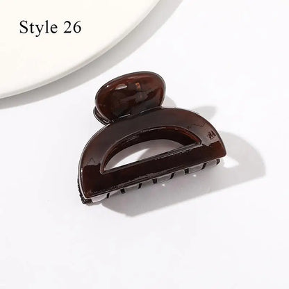 Mini Jelly Color Hair Claw Clip – Geometric Acrylic Shark Clip for Women & Girls