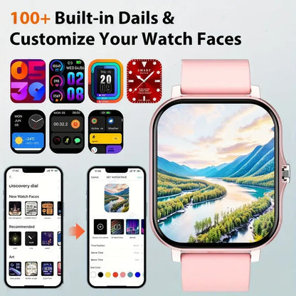 KESHUYOU Smartwatch – Bluetooth Call, Blood Oxygen & Blood Pressure Monitor, Holiday Gift