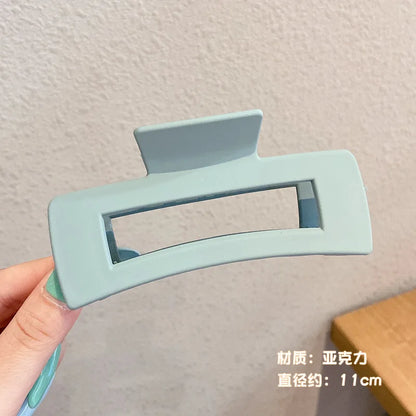 Large Acrylic Hair Claw Clip – Korean Style Coffee Color Hairpin for Women & Girls
