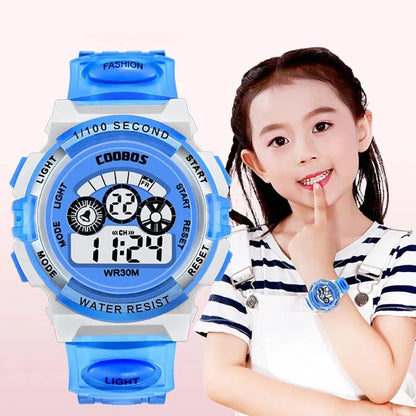 Electronic Watch for Boys Girls Children Luminous Dial Military Sport Watches for Kids Waterproof Multi-function Digital Watch - BeeTrendyShop.COM