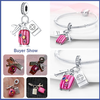 925 Sterling Silver Chameleon Luminous Butterfly Charm Bead – DIY Jewelry