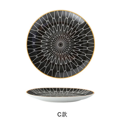 Japanese-Style Wavy Ceramic Vegetable Plate – Nordic Dessert & Western Food Dish