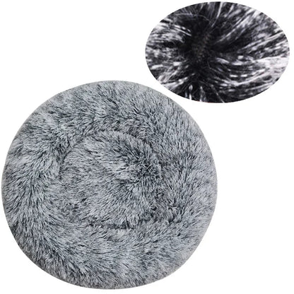 40-90cm Round Plush Pet Bed - Winter Warm Dog & Cat Bed for Medium-Large Pets - BeeTrendyShop.COM