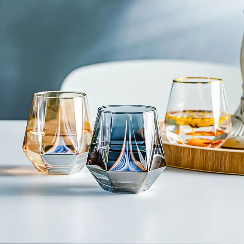 Diamond Clear Plastic Wine Glass – 360ml Party Cocktail Tumbler
