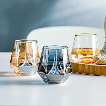 Diamond Clear Plastic Wine Glass – 360ml Party Cocktail Tumbler