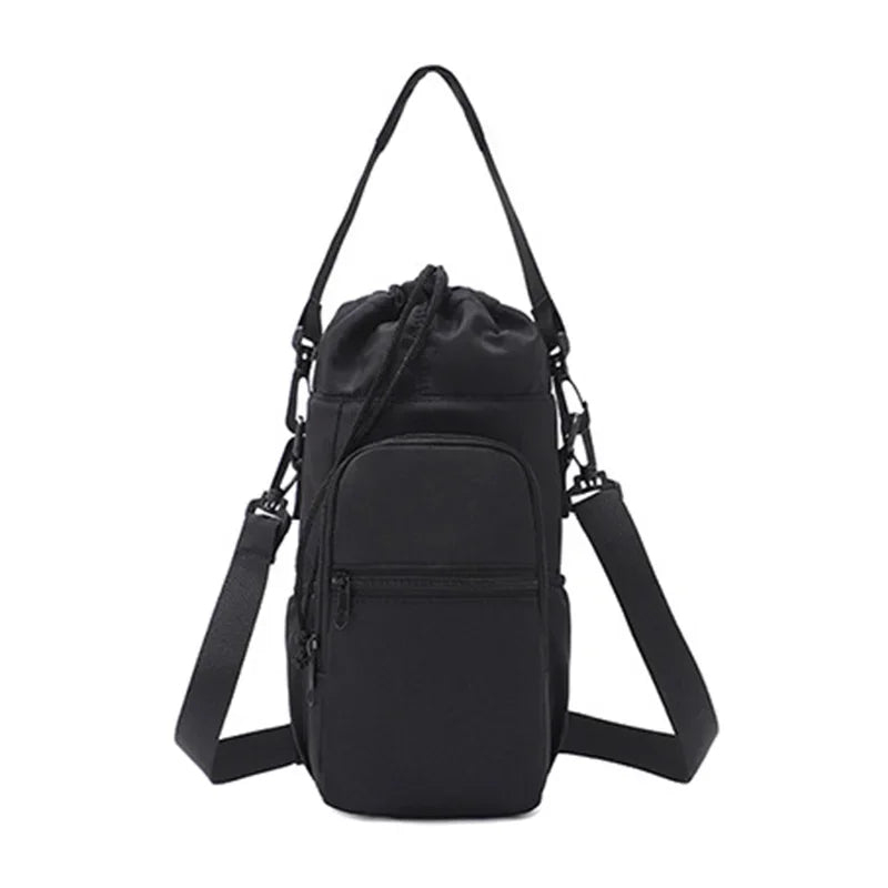 Portable Water Bottle Bag with Phone Pocket & Adjustable Strap – Insulated Thermal Outdoor Sports Bag