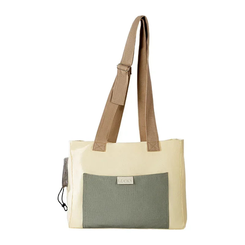 Cat Carrier Bag Pet Dog One Shoulder Canvas Transport Bag Fashion Portable Handbag Puppy Kitten Sling Bag Out Travel Backpack