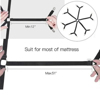 12-Piece Elastic Bed Sheet Clips – Non-Slip Sheet Fasteners for Bedding, Sofa Covers & Blankets
