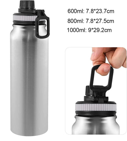 600/800/1000ML Portable Thermos Bottle – 304 Stainless Steel Double Wall Vacuum Flask