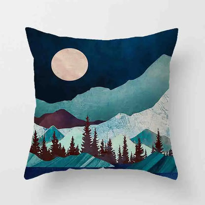 Japanese Geometric Peak Linen Cushion Cover – Encrypted Woven Throw Pillow Case for Sofa & Home