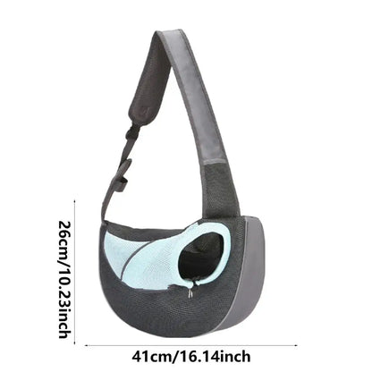 Adjustable Pet Sling Carrier – Breathable Shoulder Bag for Cats & Small Dogs