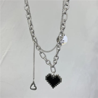 Vintage Layered Pendant Necklace – Women’s Link Chain Fashion Jewelry