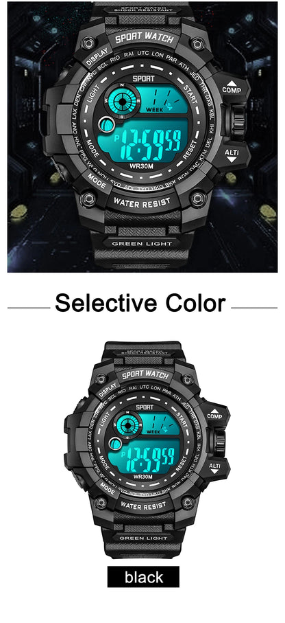 New Men LED Digital Watches Luminous Fashion Sport Waterproof Watches For Man Date Army Military Clock Relogio Masculino - BeeTrendyShop.COM